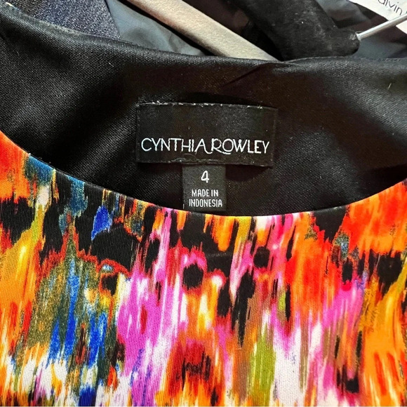 **LAST CHANCE** CYNTHIA ROWLEY Abstract‎ print sleeveless dress size 4. - Picture 9 of 12